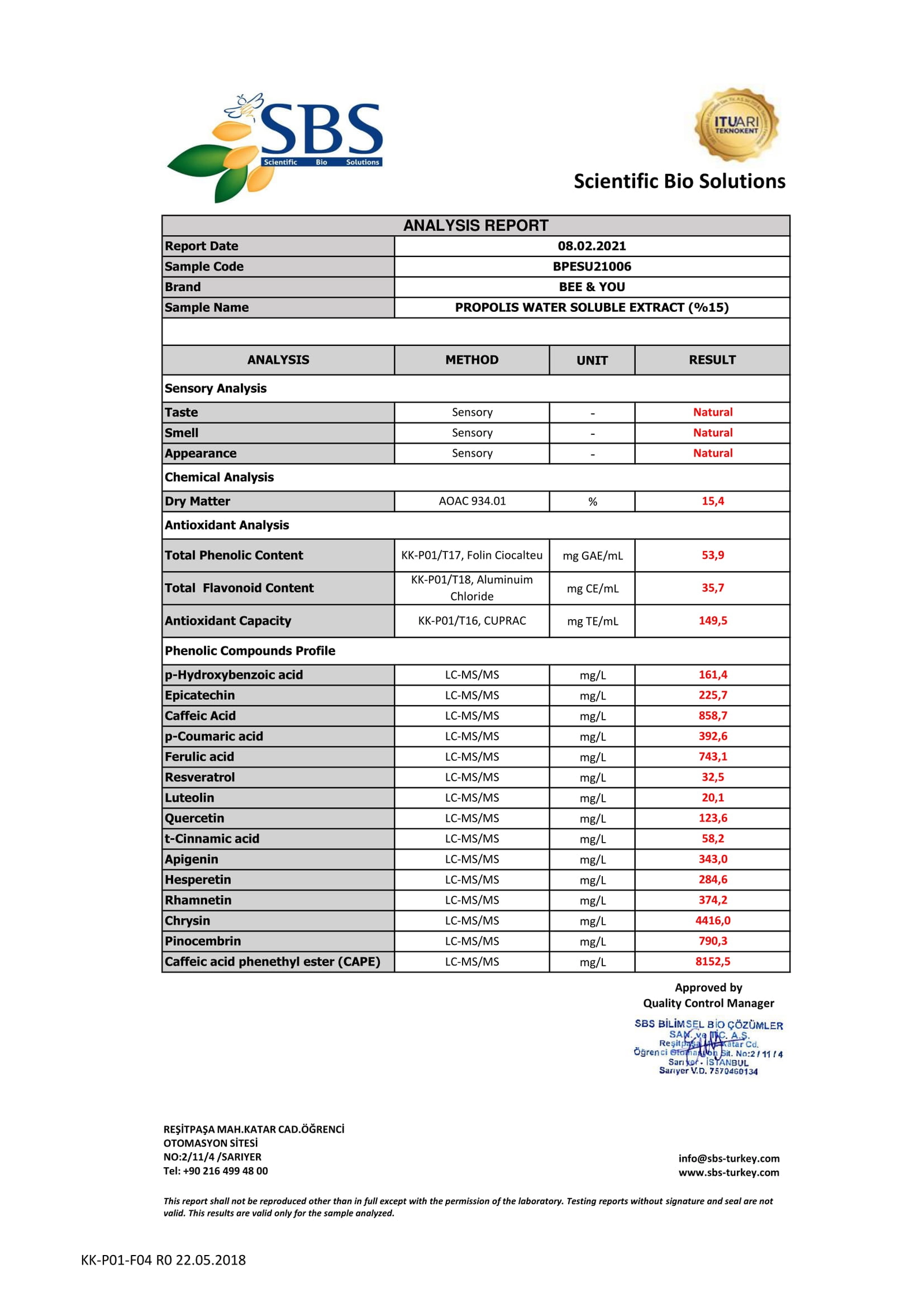 PROPOLIS WATER SOLUBLE EXTRACT-1