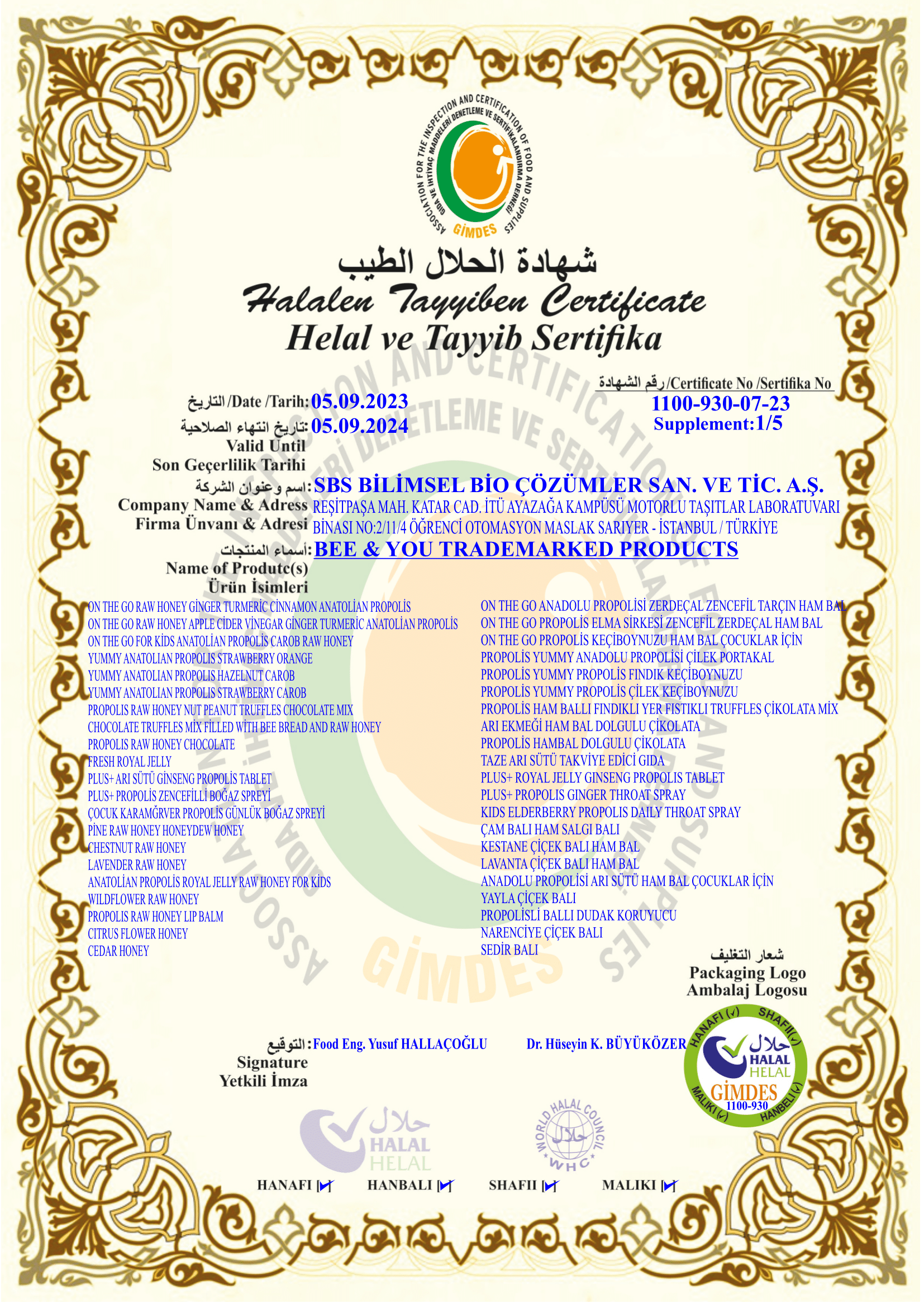 Halal Food Certificate 5 2024