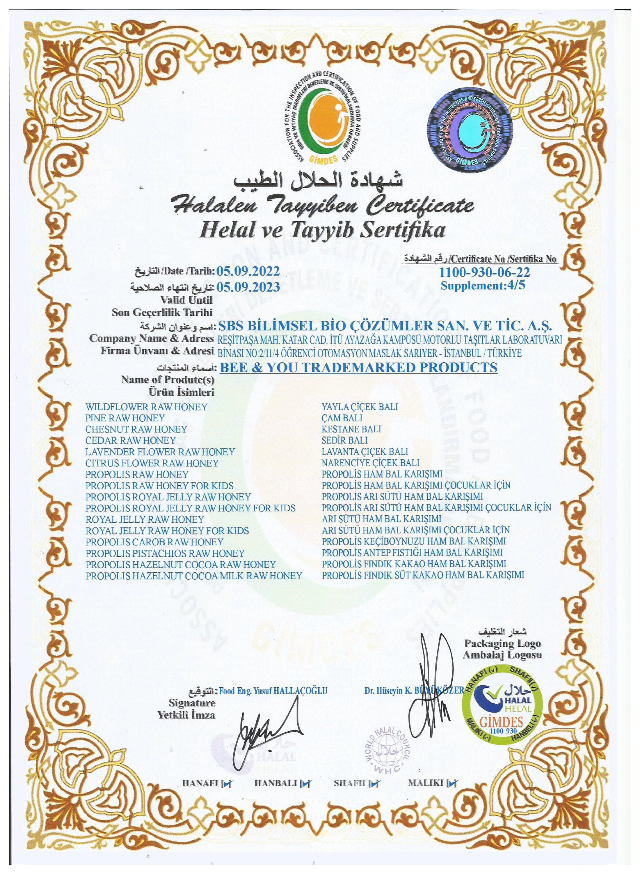 HALAL CERTIFICATE APPENDIX 4