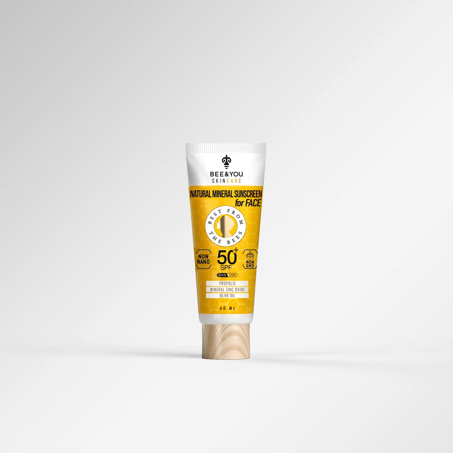 BEEYOU Skincare Natural Mineral Sunscreen for Face SPF 50 +